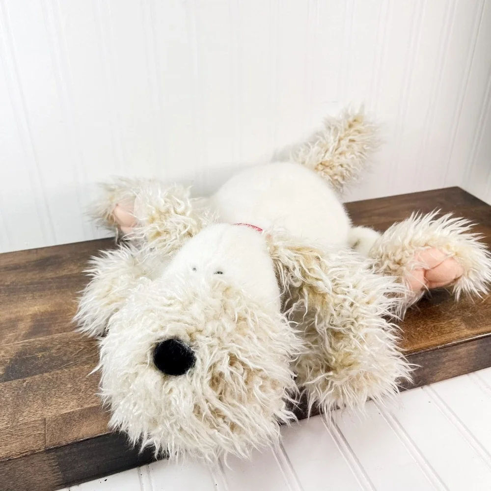 Hallmark Puppy Dog Plush Curly Wired Ears Vintage Shaggy Dog Plush 18